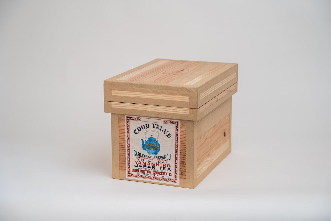 蘭字茶箱 「GOODVALUE」収納ボックス 防虫防湿 保存容器 日本製 ナチュラル シンプル 木箱 インテリア