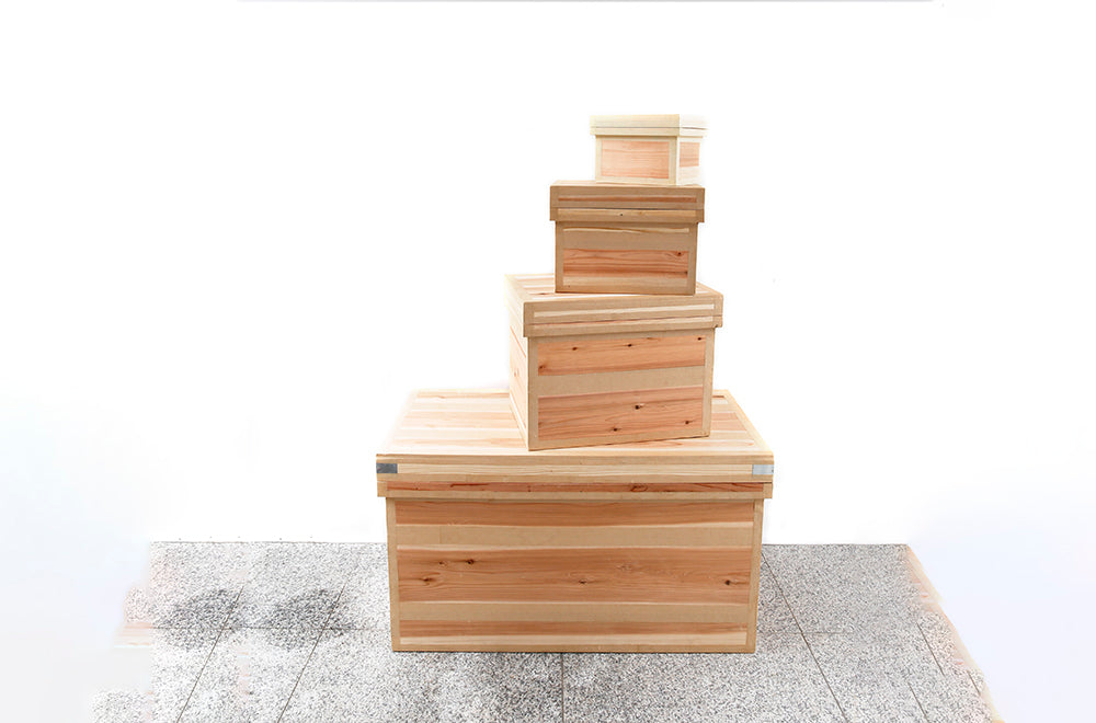 茶箱 15K 収納ボックス 中サイズ 防虫防湿 保存容器 日本製 ナチュラル シンプル 木箱 インテリア茶箱キット