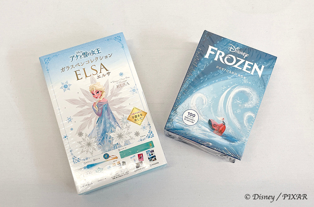 Disney ディズニー茶箱 「FROZEN」 蘭字ラベル茶箱 アナと雪の女王 Calligraphic Experience ポストカード ガラスペン 収納ボックス