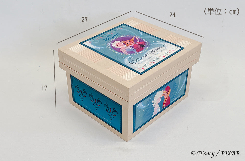 Disney ディズニー茶箱 「FROZEN」 蘭字ラベル茶箱 アナと雪の女王 Calligraphic Experience ポストカード ガラスペン 収納ボックス