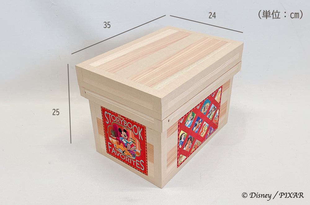 Disney ディズニー茶箱「Disney All Time Classics and Latest Favorites」蘭字ラベル茶箱 絵本 収納ボックス
