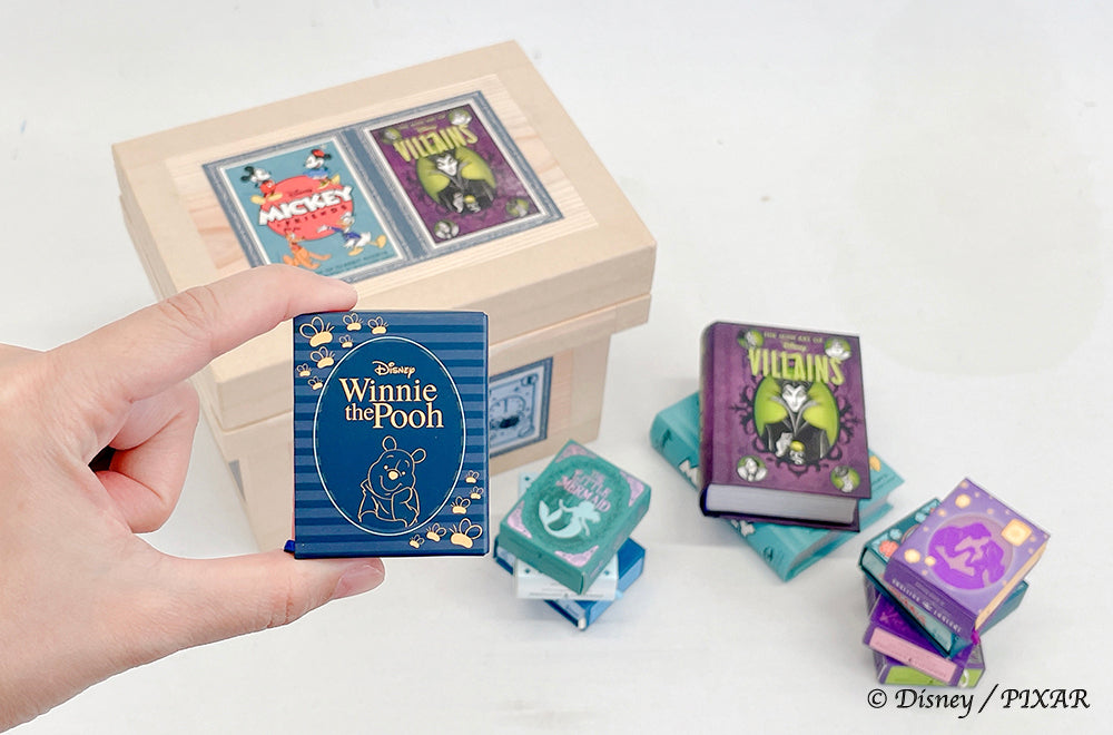 Disney ディズニー茶箱「Disney BIG HISTORY in TINY BOX」蘭字ラベル茶箱 絵本 収納ボックス