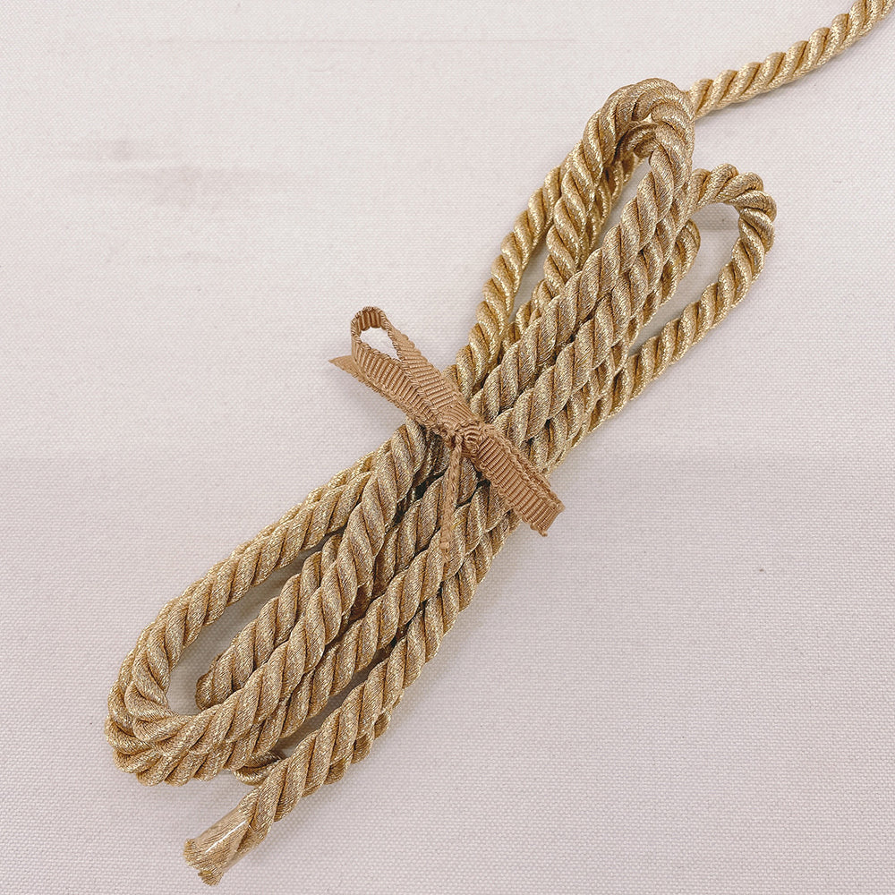 ロープ ゴールド シルバー 紐 ハンドメイド 手芸 材料 素材 パーツ ヘアアクセサリー レーヨン ツイストコード TRIMCO トリムコ / 10cm ※50cm(個数5)以上10cm単位でご購入下さい