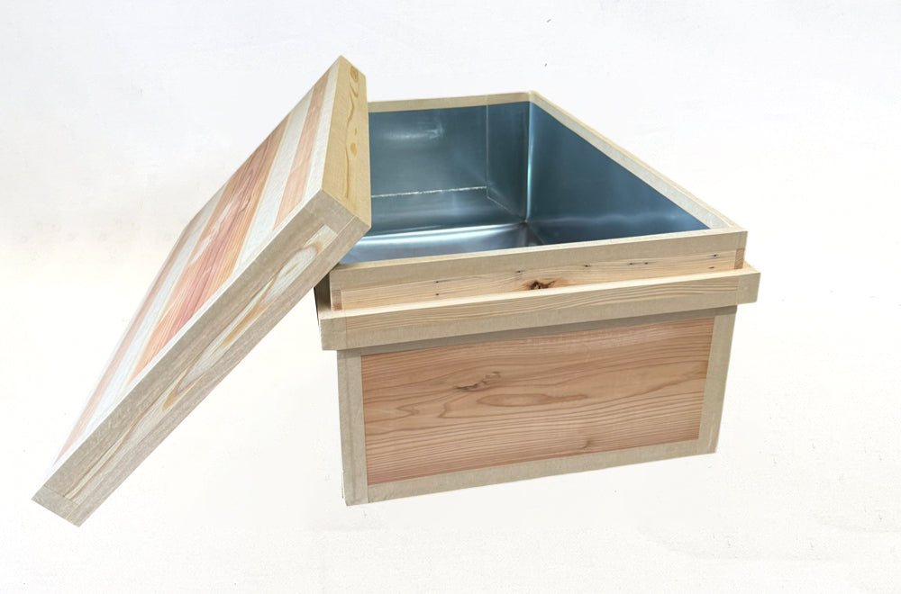 茶箱 40KS 収納ボックス 大サイズ 防虫防湿 保存容器 日本製 ナチュラル シンプル 木箱 インテリア茶箱キット