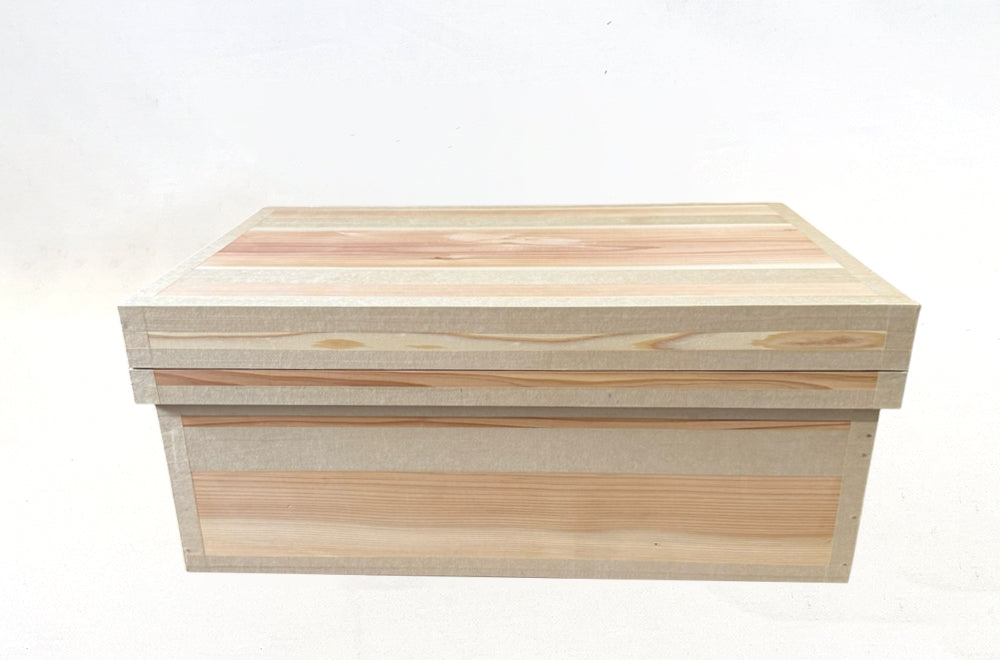 茶箱 40KS 収納ボックス 大サイズ 防虫防湿 保存容器 日本製 ナチュラル シンプル 木箱 インテリア茶箱キット