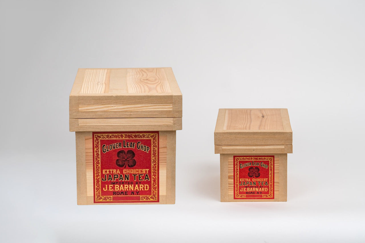 蘭字茶箱 「CLOVERLEAF」収納ボックス 防虫防湿 保存容器 日本製 ナチュラル シンプル 木箱 インテリア