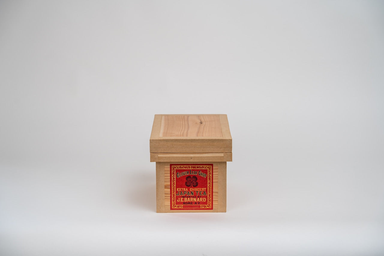 蘭字茶箱 「CLOVERLEAF」収納ボックス 防虫防湿 保存容器 日本製 ナチュラル シンプル 木箱 インテリア