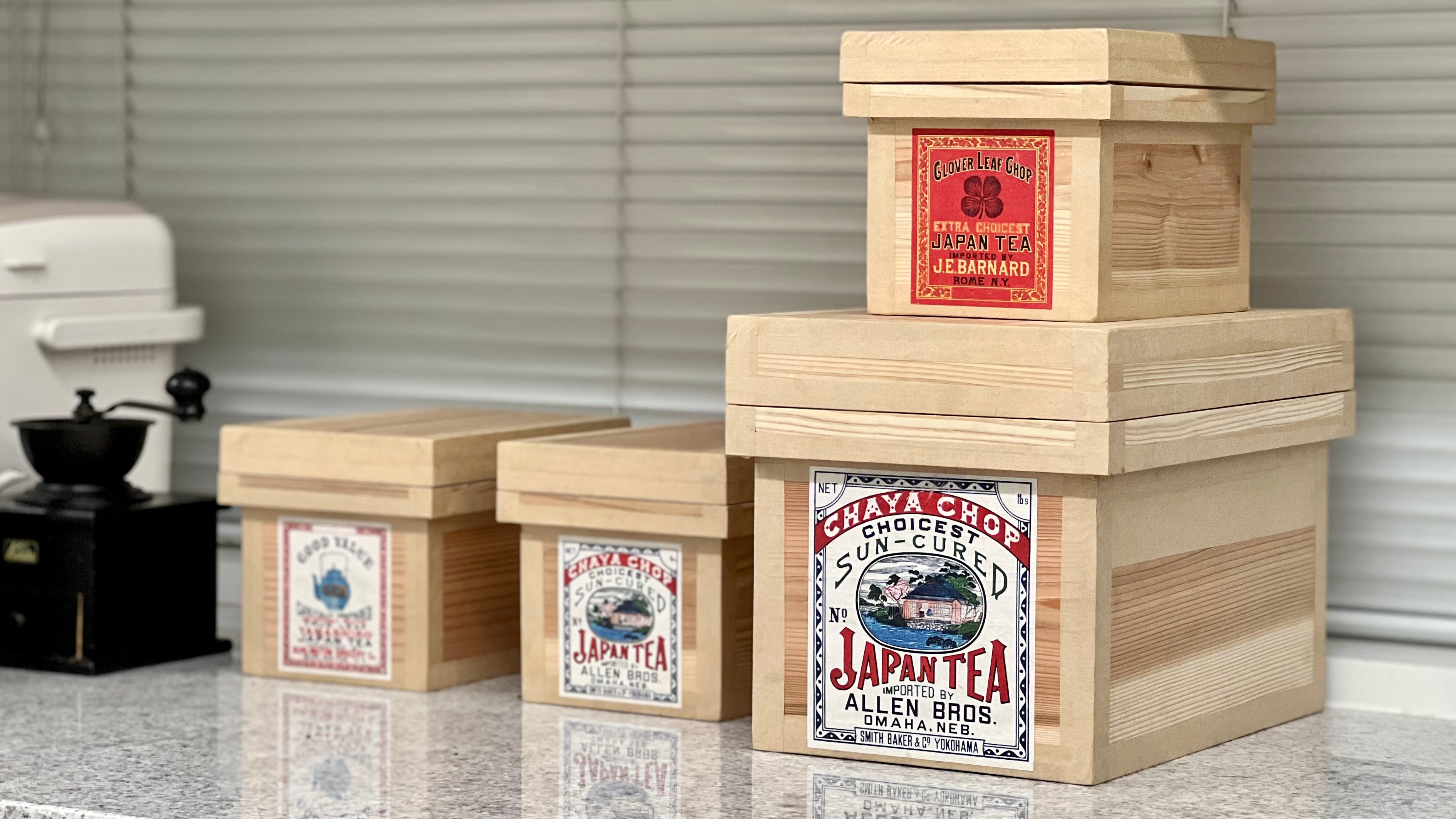 蘭字茶箱 「CYAYACHOP」収納ボックス 防虫防湿 保存容器 日本製 ナチュラル シンプル 木箱 インテリア