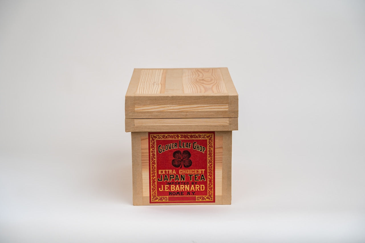 蘭字茶箱 「CLOVERLEAF」収納ボックス 防虫防湿 保存容器 日本製 ナチュラル シンプル 木箱 インテリア