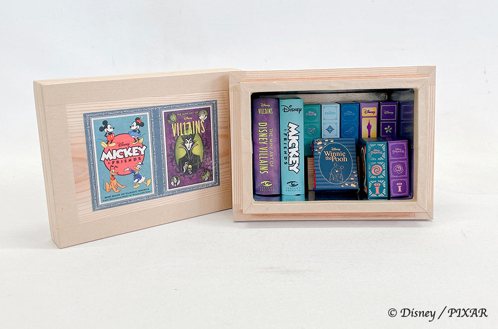 Disney ディズニー茶箱「Disney BIG HISTORY in TINY BOX」蘭字ラベル茶箱 絵本 収納ボックス