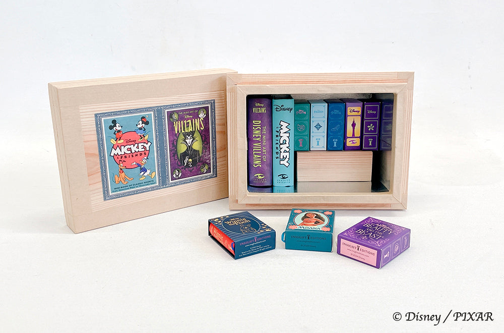 Disney ディズニー茶箱「Disney BIG HISTORY in TINY BOX」蘭字ラベル茶箱 絵本 収納ボックス