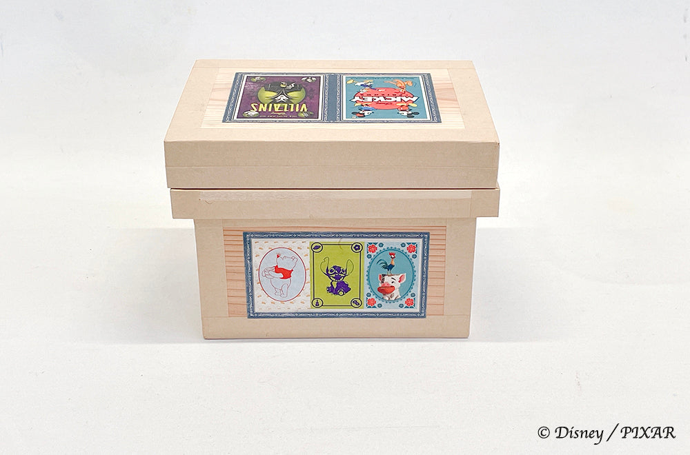 Disney ディズニー茶箱「Disney BIG HISTORY in TINY BOX」蘭字ラベル茶箱 絵本 収納ボックス