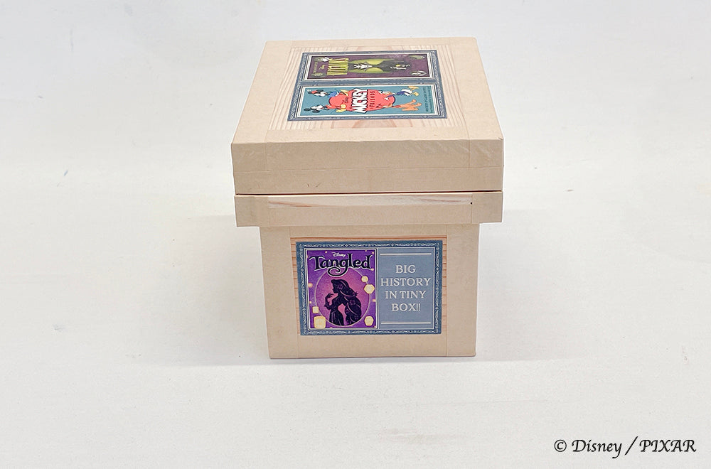 Disney ディズニー茶箱「Disney BIG HISTORY in TINY BOX」蘭字ラベル茶箱 絵本 収納ボックス