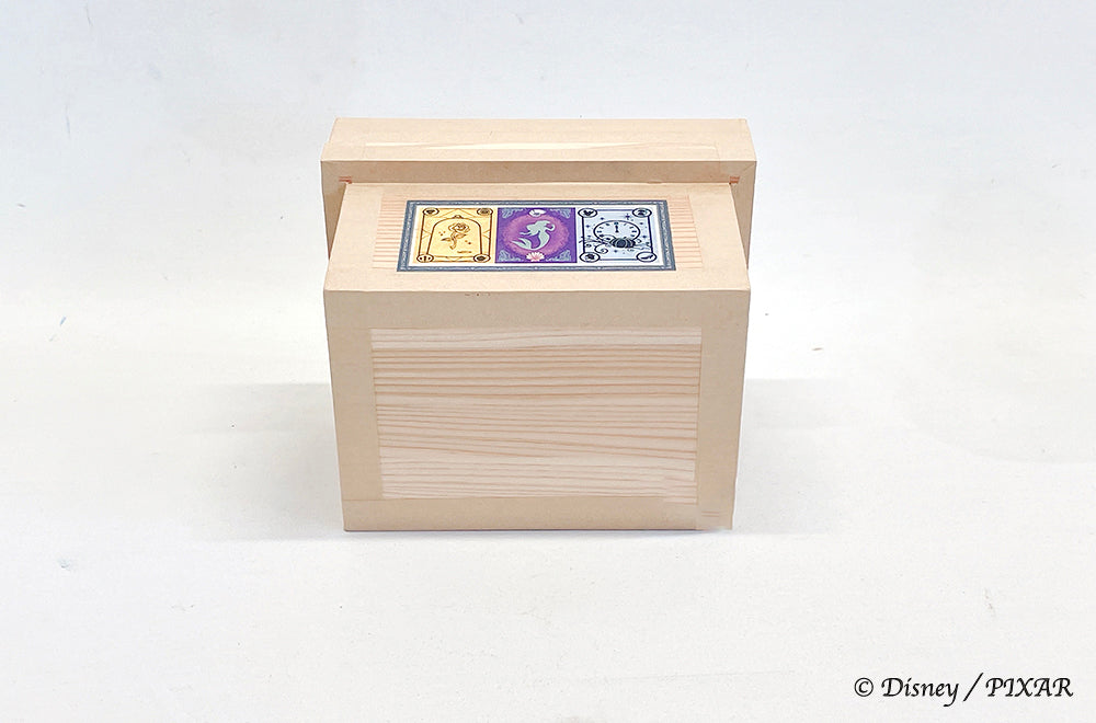 Disney ディズニー茶箱「Disney BIG HISTORY in TINY BOX」蘭字ラベル茶箱 絵本 収納ボックス