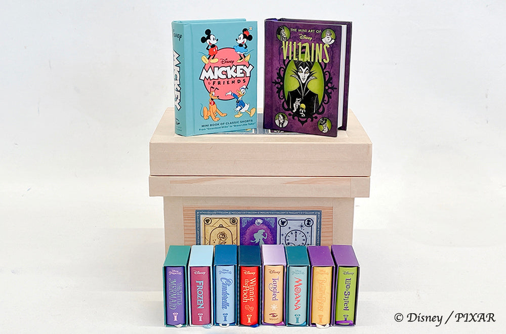 Disney ディズニー茶箱「Disney BIG HISTORY in TINY BOX」蘭字ラベル茶箱 絵本 収納ボックス