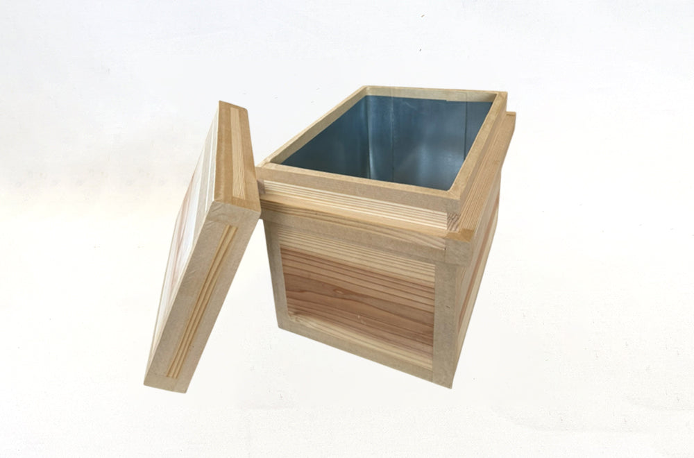 茶箱 5K　収納ボックス 小サイズ 防虫防湿 保存容器 日本製 ナチュラル シンプル 木箱 インテリア茶箱キット