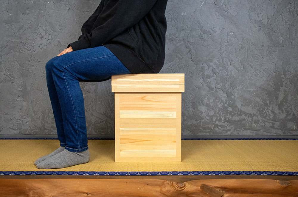 茶箱 STOOL　収納ボックス 中サイズ 防虫防湿 保存容器 日本製 ナチュラル シンプル 木箱 インテリア茶箱キット