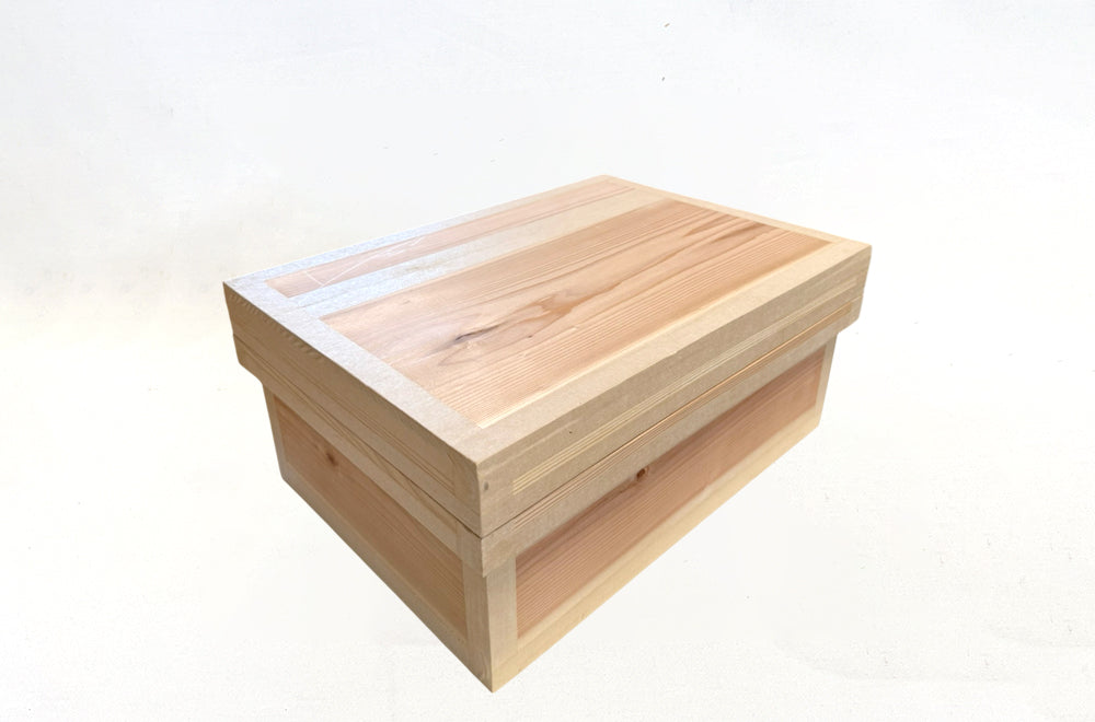 茶箱 15KS　収納ボックス 中サイズ 防虫防湿 保存容器 日本製 ナチュラル シンプル 木箱 インテリア茶箱キット