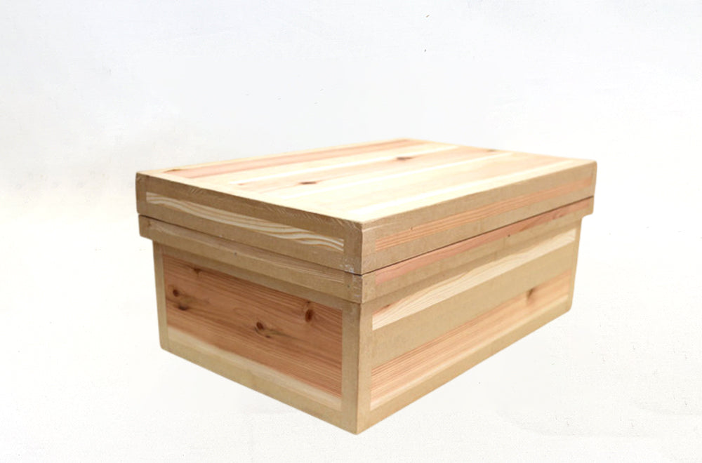 茶箱 30KS　収納ボックス 大サイズ 防虫防湿 保存容器 日本製 ナチュラル シンプル 木箱 インテリア茶箱キット