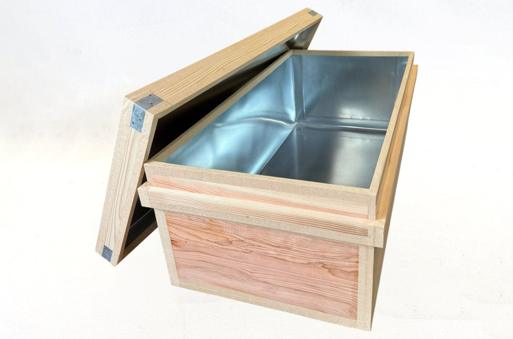 茶箱 60KS　収納ボックス ベンチサイズ 防虫防湿 保存容器 日本製 ナチュラル シンプル 木箱 インテリア茶箱キット