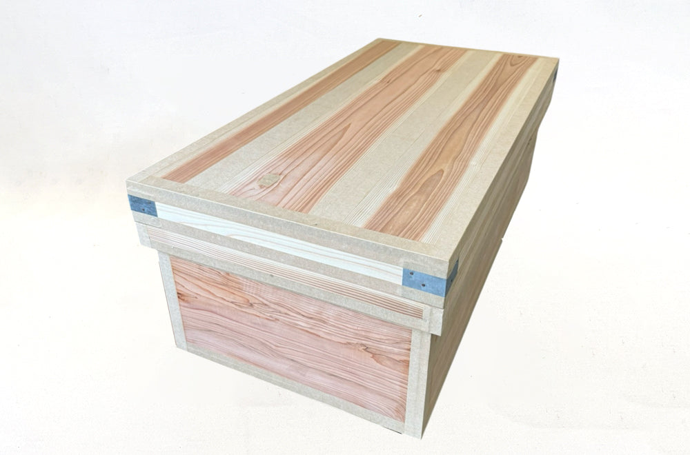 茶箱 60KS　収納ボックス ベンチサイズ 防虫防湿 保存容器 日本製 ナチュラル シンプル 木箱 インテリア茶箱キット