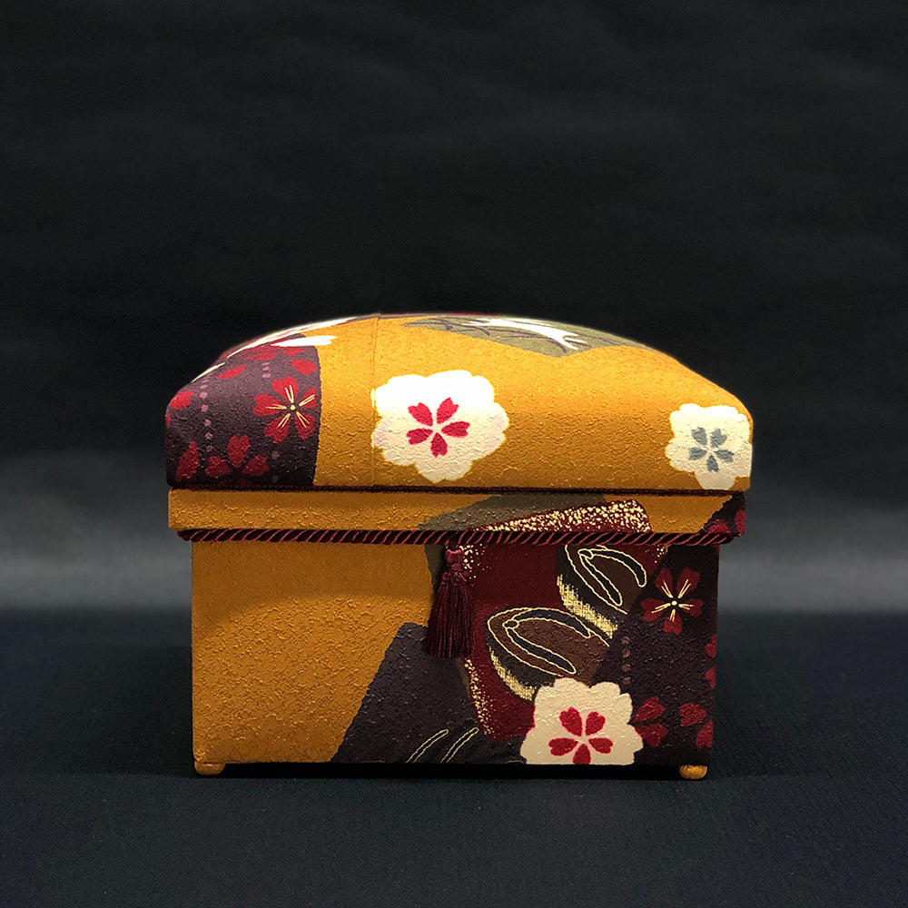 インテリア茶箱 Nori-M型　振袖 丹後ちりめん「兎」