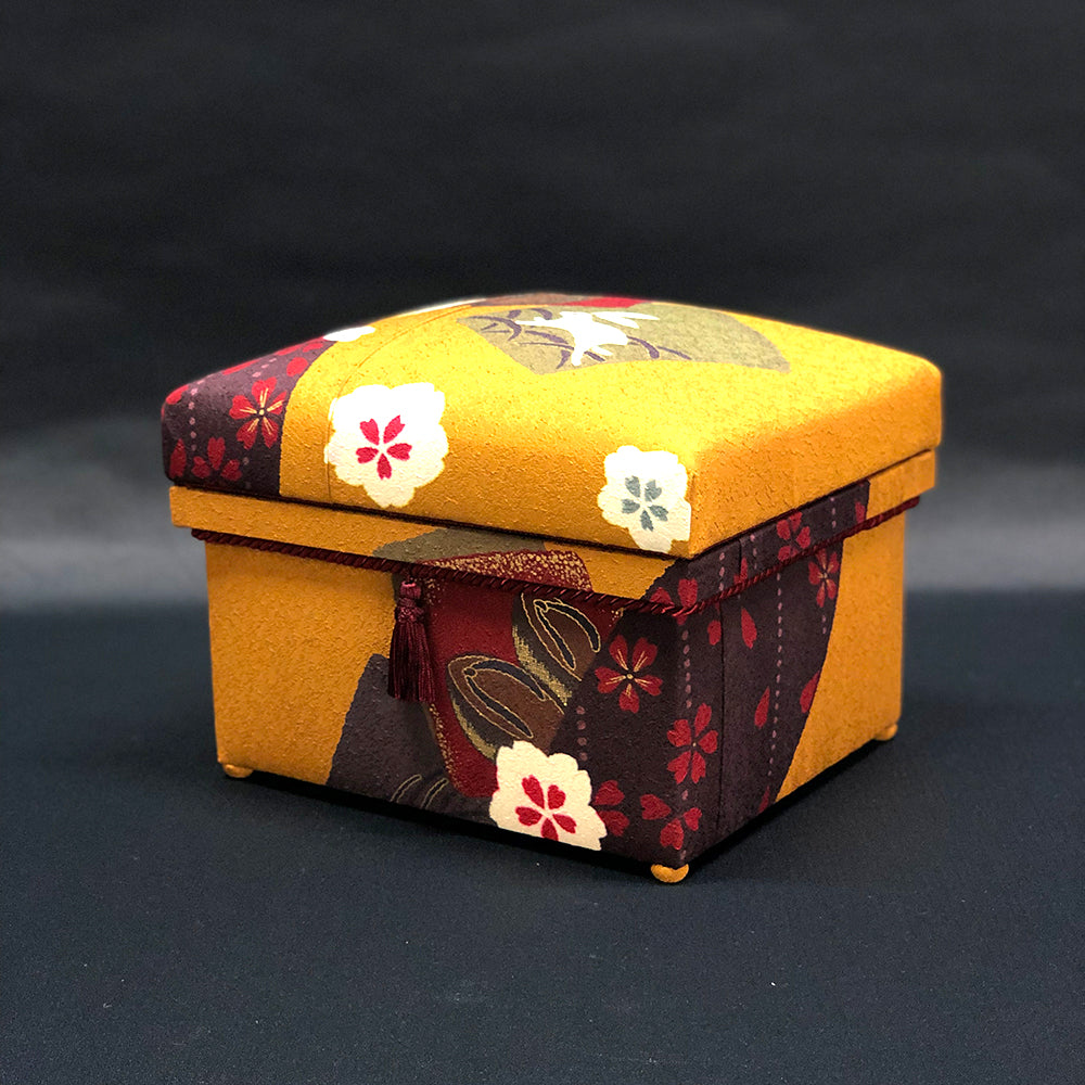 インテリア茶箱 Nori-M型　振袖 丹後ちりめん「兎」