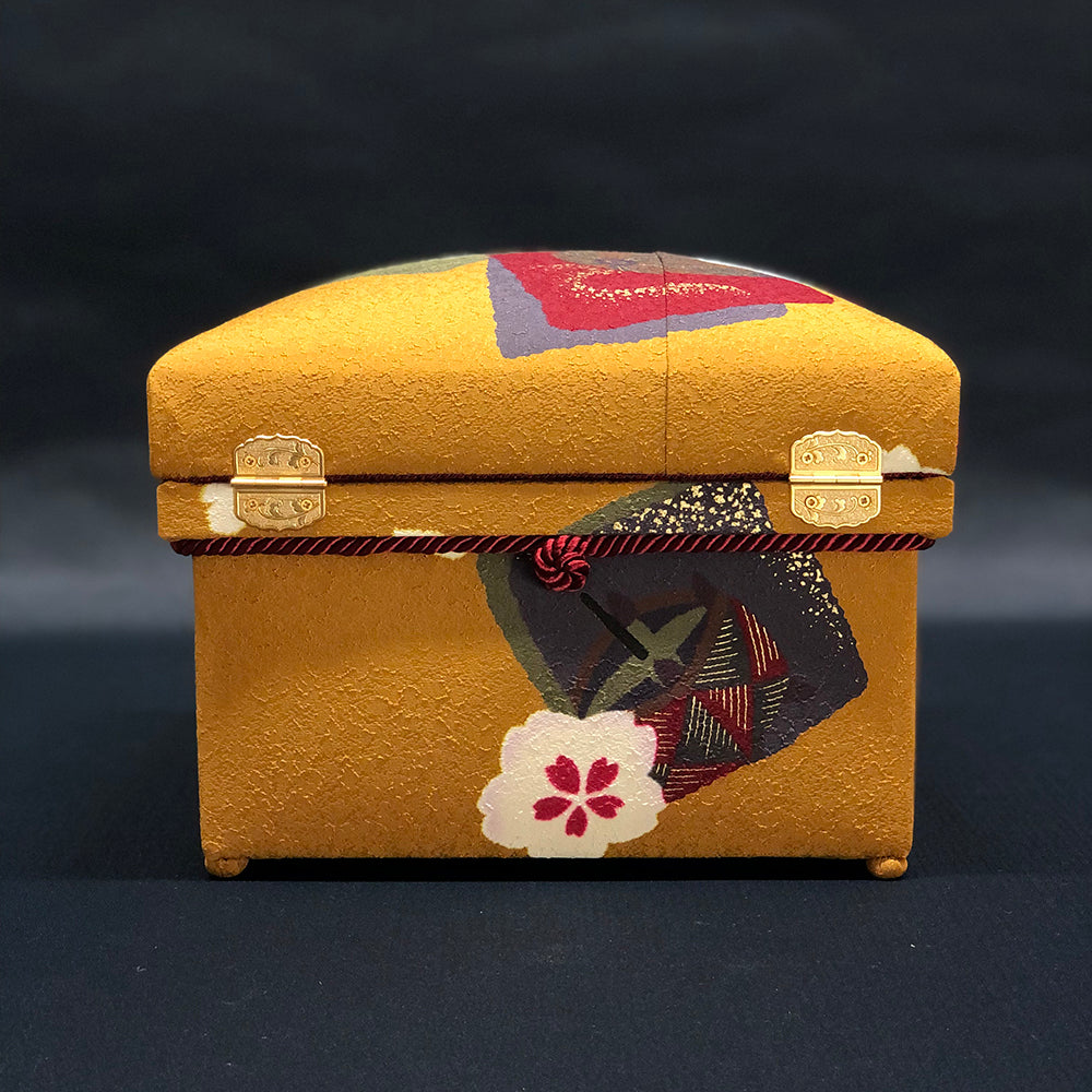 インテリア茶箱 Nori-M型　振袖 丹後ちりめん「兎」