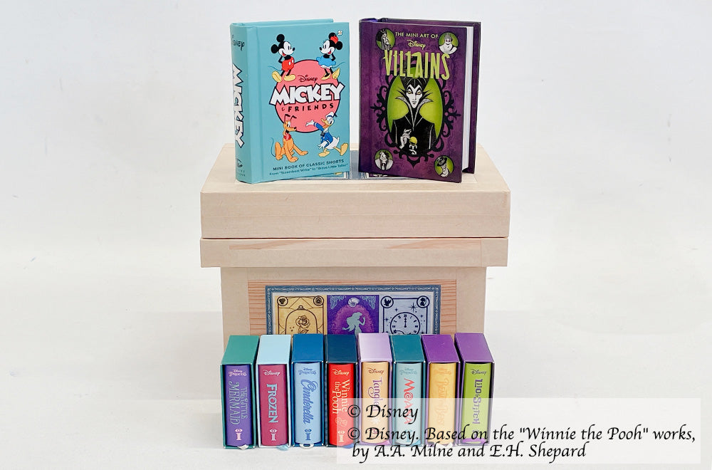 Disney ディズニー茶箱「Disney BIG HISTORY in TINY BOX」蘭字ラベル茶箱 絵本 収納ボックス
