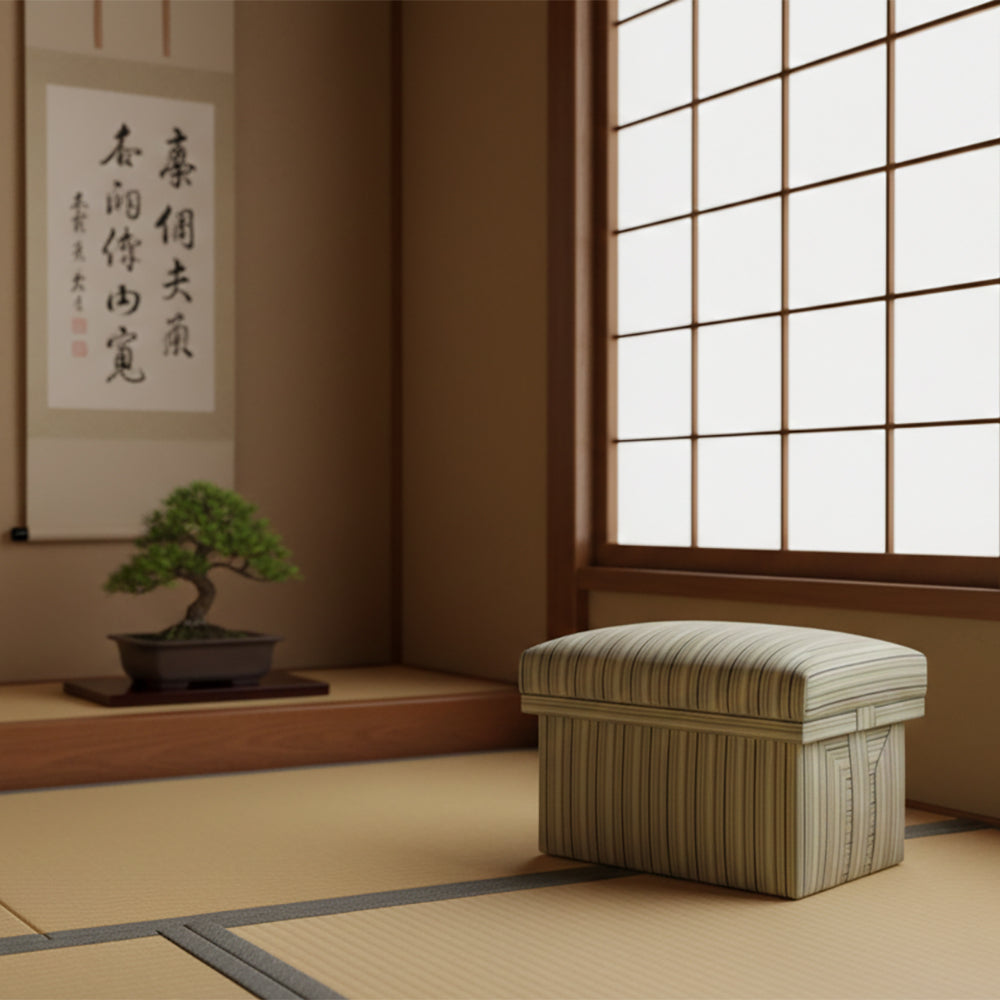 インテリア茶箱 1K型　小倉織 「凉雨」